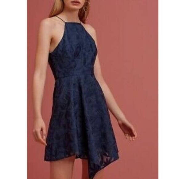 Keepsake The Label Plain Sight Mini Dress XL Navy Embroidered Cocktail Party New - Picture 5 of 10